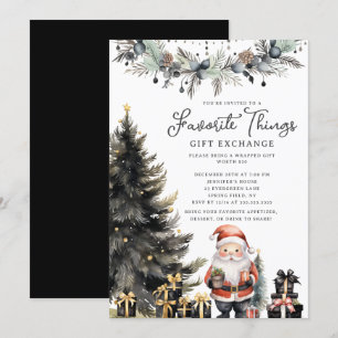 Invitation aux choses préférées du Père Noël moder