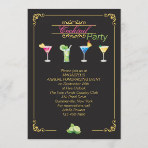 Invitation aux cocktails colorés
