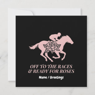 Invitation Aux courses & Prêt pour les roses de courses de ch