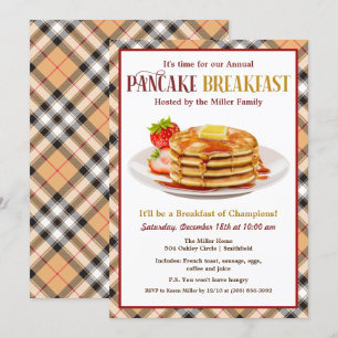 Invitation aux crêpes et au petit-déjeuner