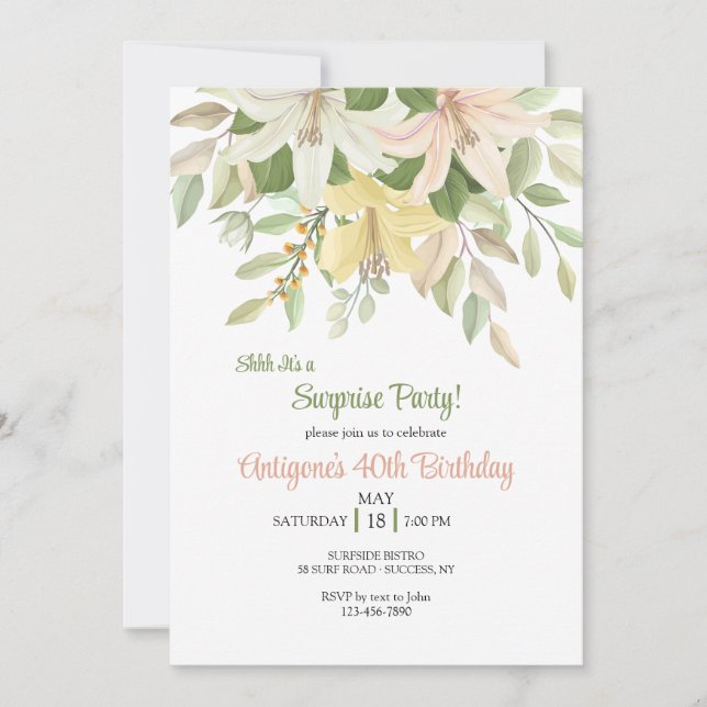 Invitation aux Lys Rubrum (Devant)