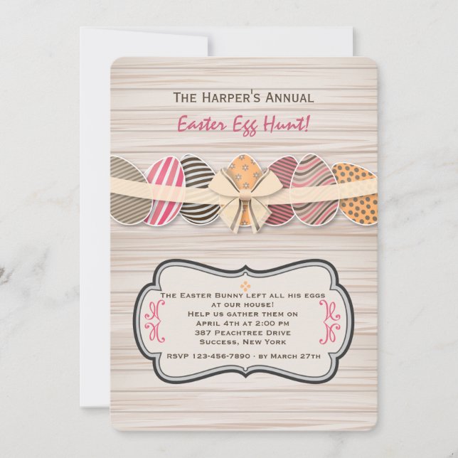 Invitation aux oeufs de Pâques (Devant)