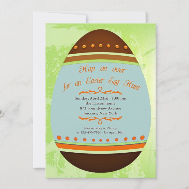 Invitation aux oeufs de Pâques (Devant)
