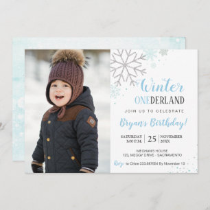 Invitation aux photos de l'anniversaire d'hiver