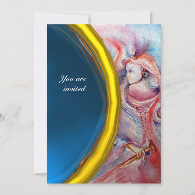 Invitation AVALON, bleu gem (Devant)