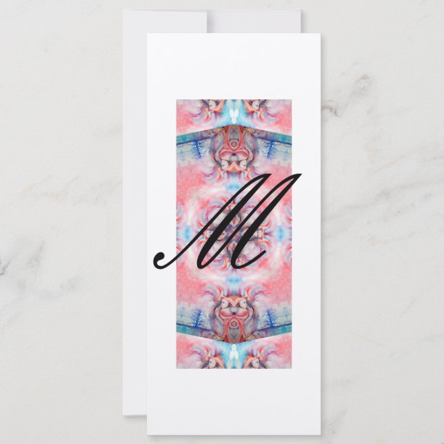 Invitation AVALON monogramme 2, champagne métallisé rose viol (Devant)