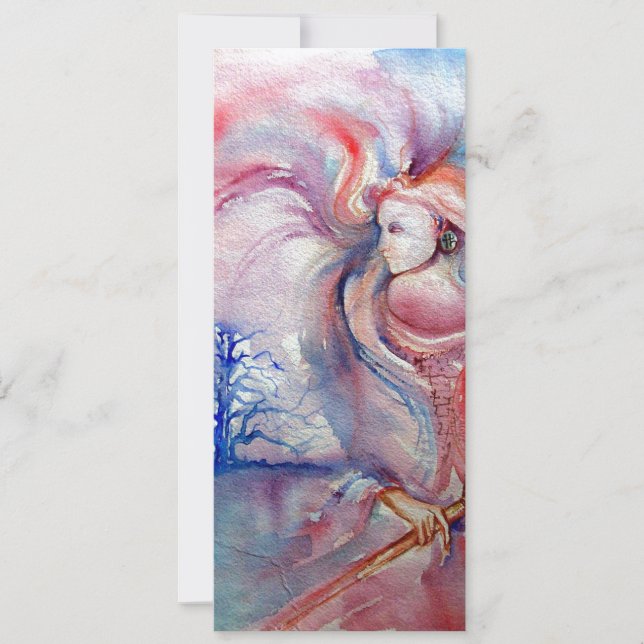 Invitation AVALON psychédélique rose violet bleu blanc argent (Devant)