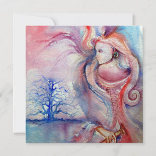 Invitation AVALON, rose pâle violet bleu