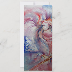 Invitation AVALON rose psychédélique violet bleu blanc argent
