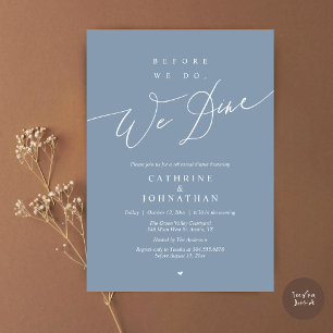 Invitation Avant de commencer, nous dînons, Dîner de répétiti