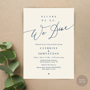 Invitation Avant de commencer, nous dînons, Dîner de répétiti