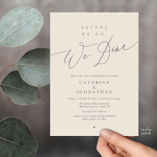 Invitation Avant de commencer, nous dînons, Dîner de répétiti