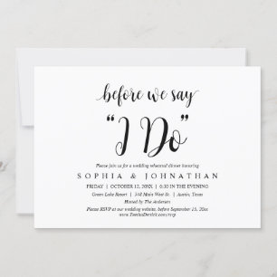 Invitation Avant De Dire "Je Le Fais", Dîner De Répétition Ma