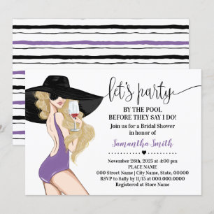 Invitation Avant de faire la fête près de la Fête des mariées