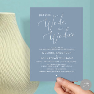 Invitation Avant de le faire, nous dînons, Dîner de répétitio
