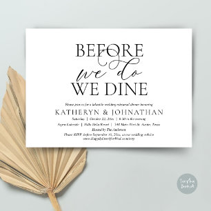 Invitation Avant De Le Faire, Nous Dînons, Dîner De Répétitio