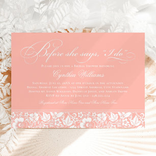 Invitation Avant Elle Dit Que Je Fais Fête des mariées Vintag