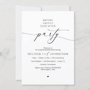 Invitation Avant Heureusement Après La Fête, Dîner De Répétit