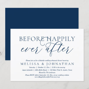 Invitation Avant Heureux Jamais Après Le Dîner De Répétition