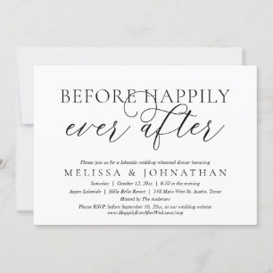 Invitation Avant Heureux Jamais Après Le Dîner De Répétition 