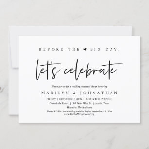 Invitation Avant Le Grand Jour, Dîner De Répétition Mariage