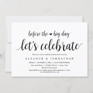 Invitation Avant Le Grand Jour, Dîner De Répétition Mariage