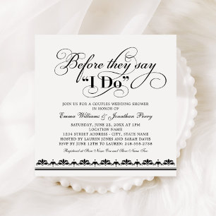 Invitation Avant Qu'On Dise Je Fais Mariage Noir Couples Douc