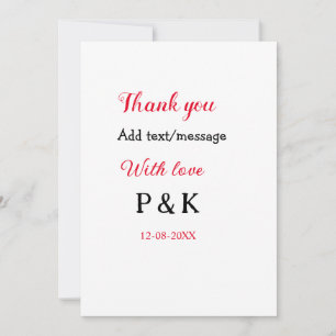 Invitation Avec amour ajoutez lettre nom de couple merci ajou
