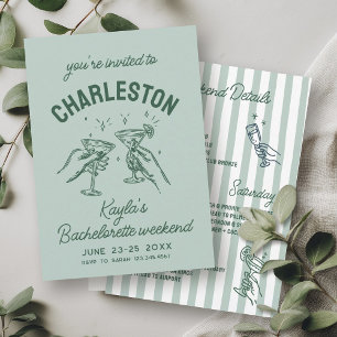 Invitation Avec Amour De [Votre Ville] Sage Bachelorette Part