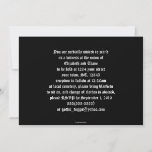 Invitation avec cadre photo croisé en satin noir e