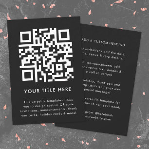 Invitation avec code QR Invitation scannable pol