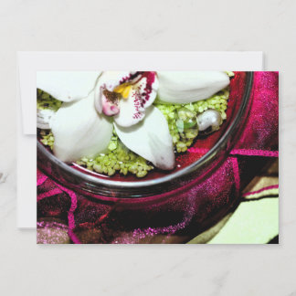 Invitation avec couverture à centre floral