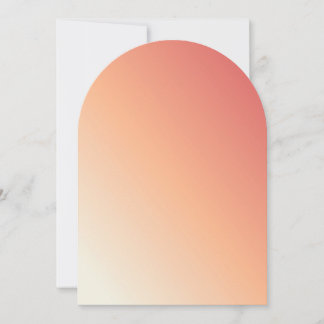 Invitation avec dégradé de pêche et de blanc