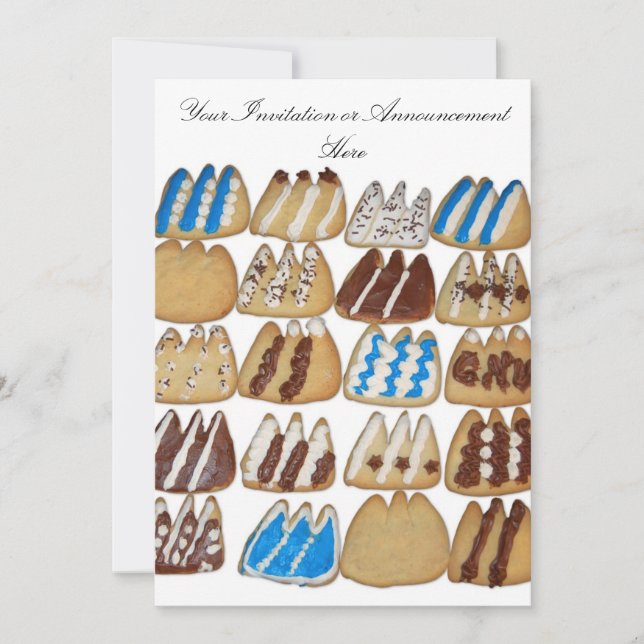 Invitation avec des biscuits cuits (Devant)