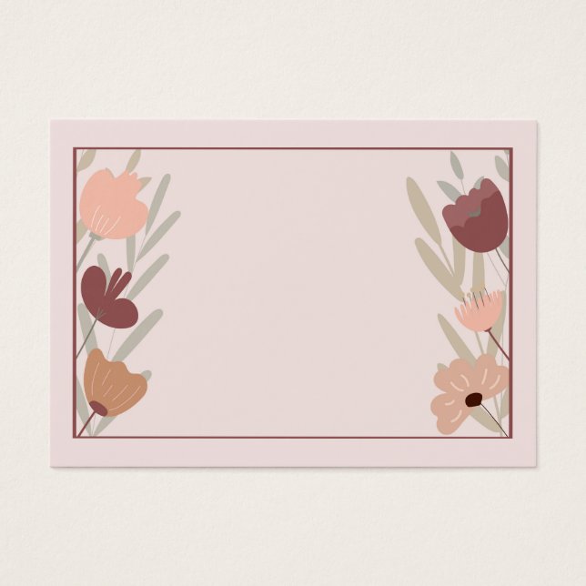 invitation avec fleurs et plantes (Devant)