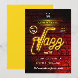 Invitation avec logo du festival de jazz Neon