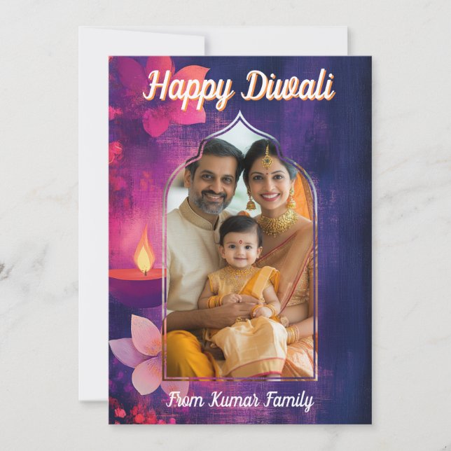 Invitation Avec photo et texte personnalisé Glow & Tell, cart (Devant)