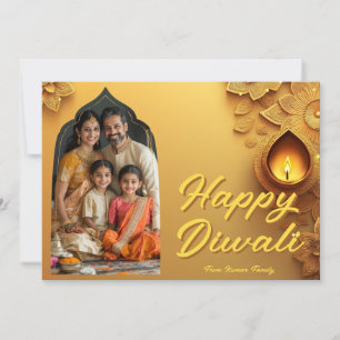 Invitation Avec photo et texte personnalisé Temple Glow card