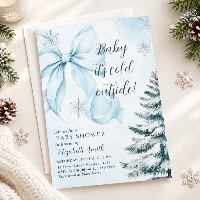 invitation avec un thème de Noël et de flocon de n (Créateur téléchargé)