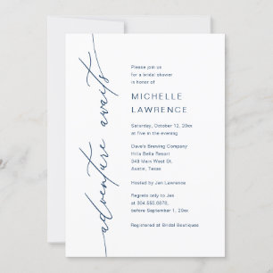 Invitation Aventure attend, Dîner Fête des mariées