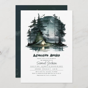 Invitation Aventure Attend Night Sky Nature Graduation Party