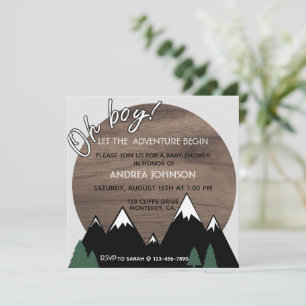 Invitation AVENTURE, BÉBÉ SHOWER, BÉBÉ GARÇON, OH GARÇON Invi
