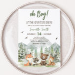 Invitation Aventure Commencer le Baby shower des animaux des<br><div class="desc">Bienvenue à votre petit avec notre aventure de coeur Attend Baby shower Invitation imprimable. Personnalisez pour partager la joie avec vos proches ! BS496</div>