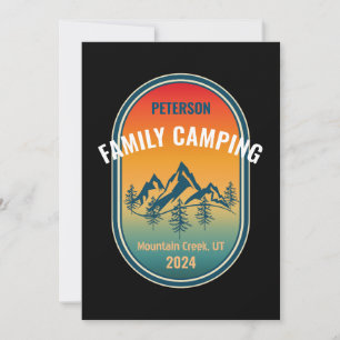 Invitation Aventure de camping en famille personnalisée au co