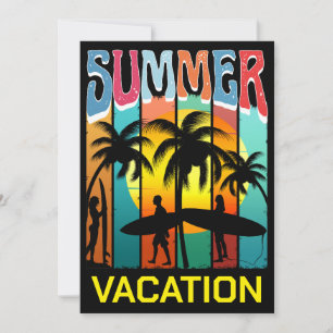 INVITATION AVENTURE DE VACANCES D'ÉTÉ PLAGE OCÉAN
