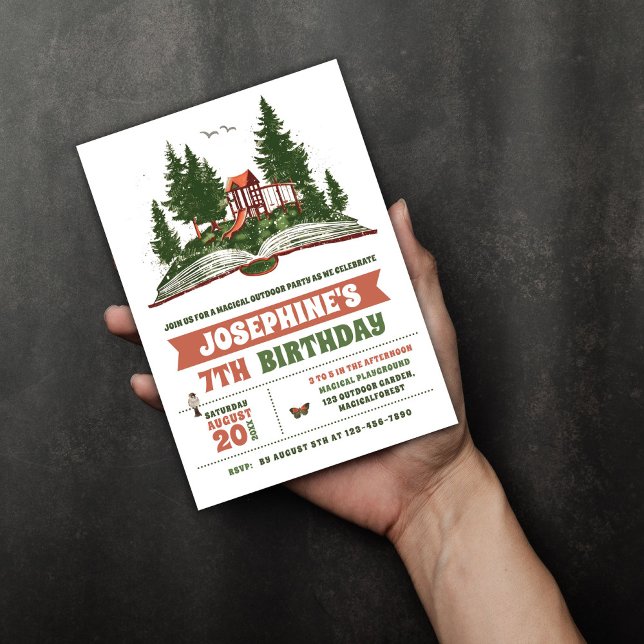 Invitation Aventure en plein air fête d'anniversaire (Créateur téléchargé)