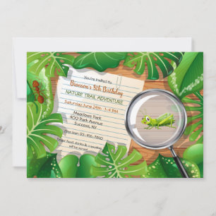 Invitation Aventure en plein air fête d'anniversaire