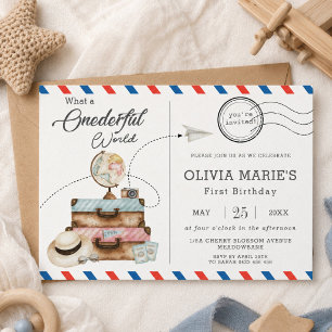Invitation Aventure Onederful Voyage de Voyage Postage Mail