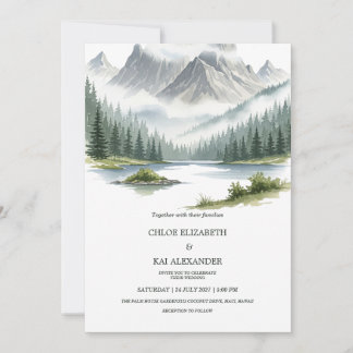Invitation Aventure Rustique en Perspective Mariage dans un P