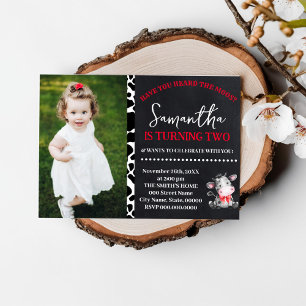 Invitation Avez-vous entendu l'anniversaire de la Moos Cow Re